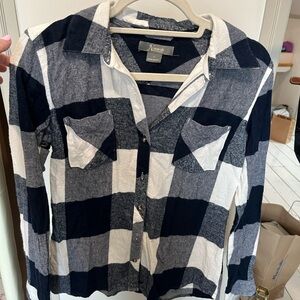 Plaid Button-Up Shirt